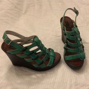 Turquoise Steven wedges by Steve Madden